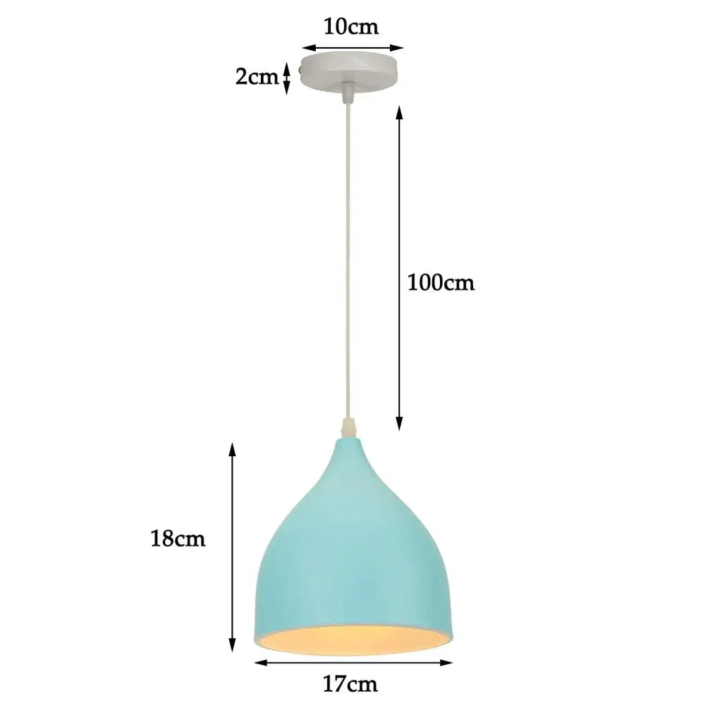 DecorBites™ Blue Nordic Pendant Lights E27 Modern Hanging Lamps for Living Dining Kitchen