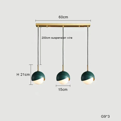DecorBites™ Blue Copper Chandelier Pendant Light for Kitchen Island & Restaurant