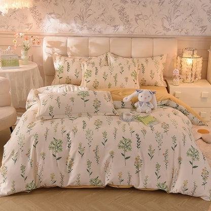 DecorBites™ Cotton Thickened Bedding Set - Single/Double Size, High Quality, Warm & Soft.