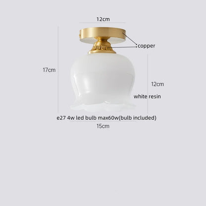 DecorBites™ LED Resin Copper Ceiling Light Fixture for Aisle Porch Living Room