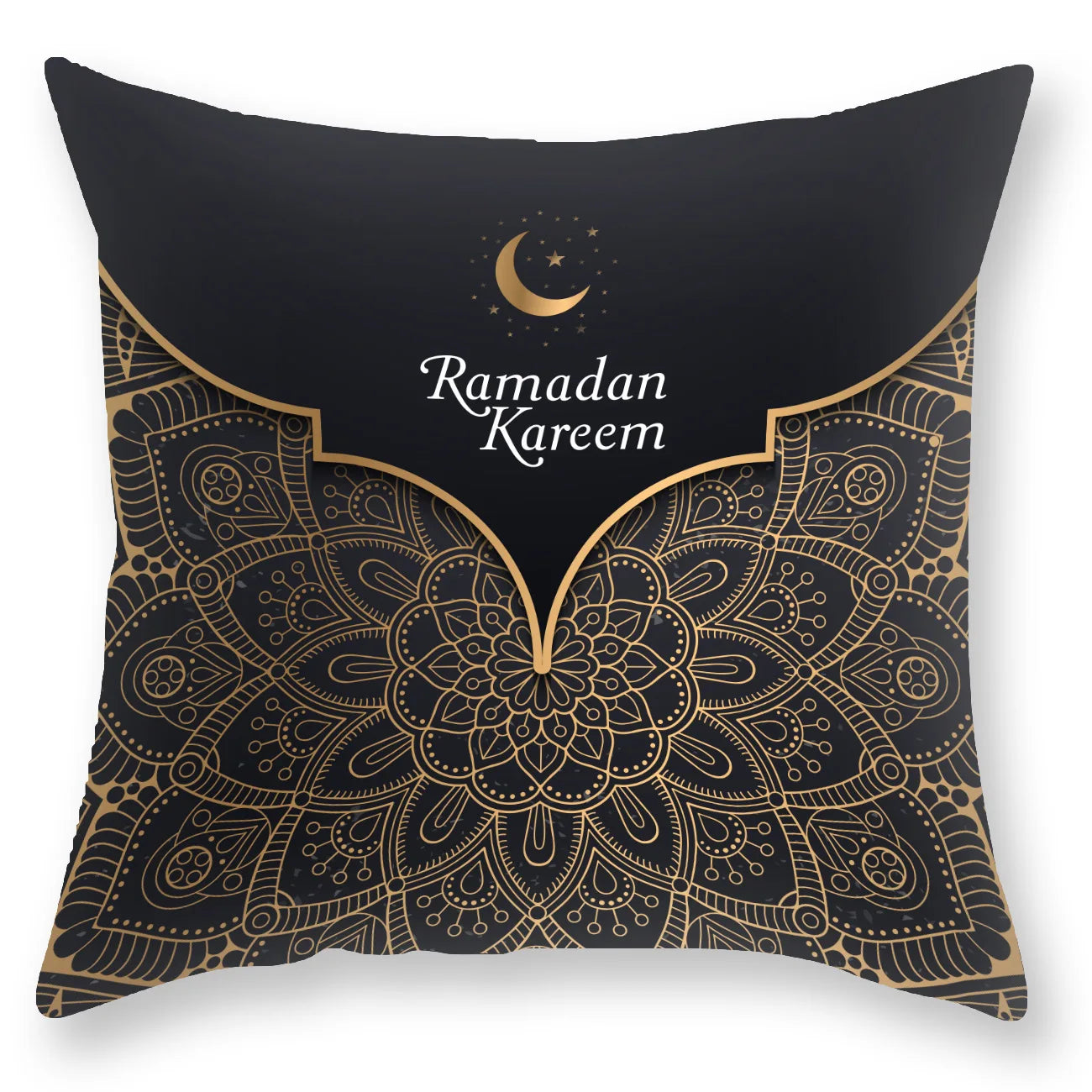DecorBites™ Black Gold Mandala Luxury Printed Pillowcase §