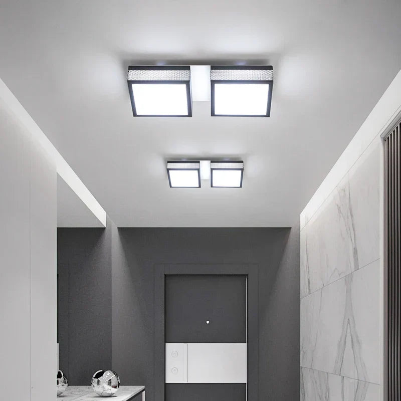 DecorBites™ Black White LED Ceiling Lights Modern Minimalist Bedroom Study Lighting Fixtures