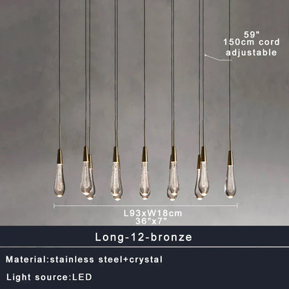DecorBites™ Crystal Ceiling Pendant Lights for Dining Room, Luxury Designer Foyer Decor Lighting