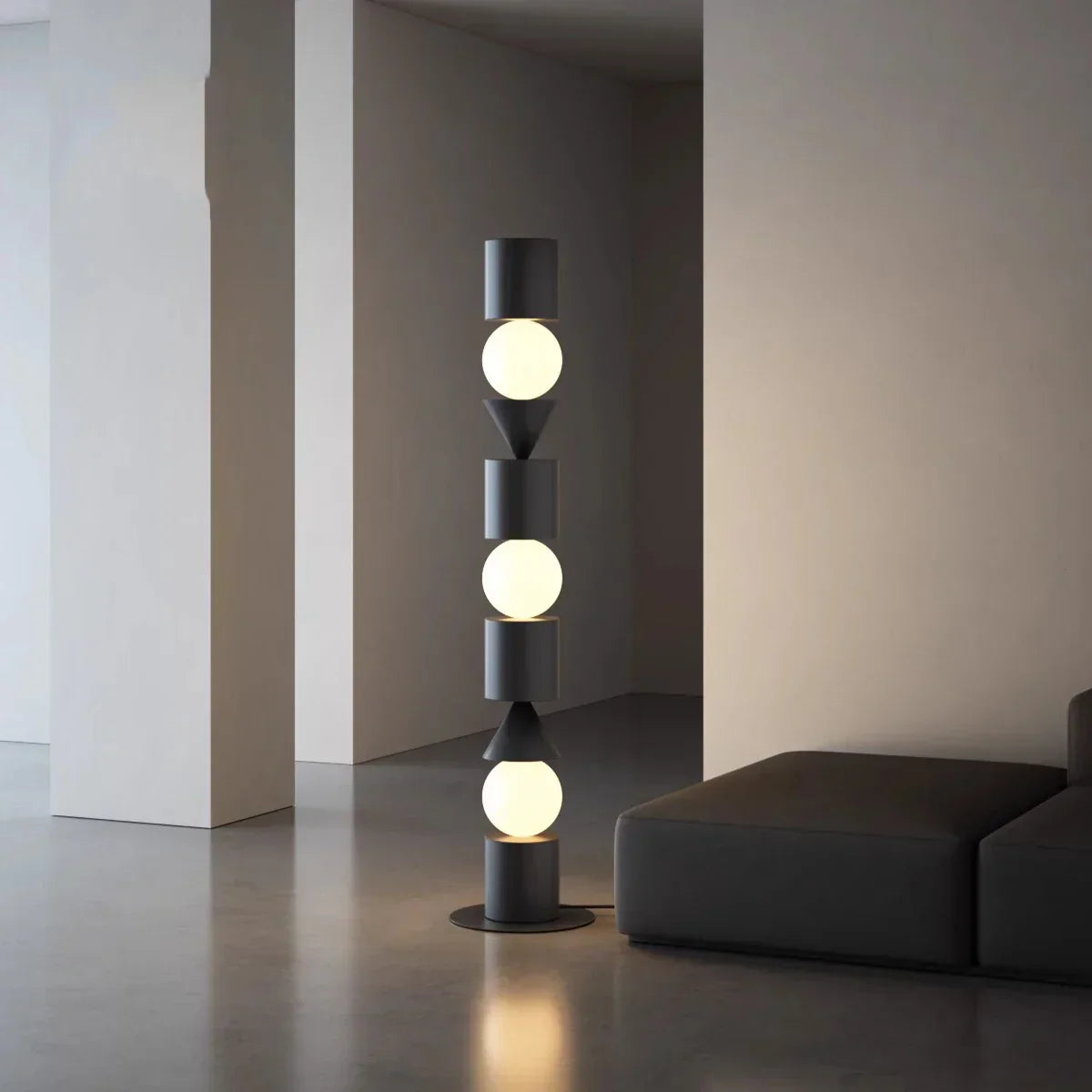 DecorBites™ Black LED Floor Lamp for Home Decorative Lighting