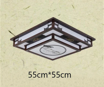 DecorBites™ Antique Style Solid Wood Led Ceiling Light for Living Room Bedroom & Study
