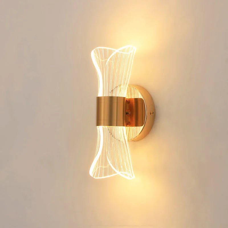 DecorBites™ Gold Nordic Acrylic LED Wall Lights for Bedroom Living Room Decoration