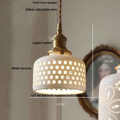 DecorBites™ Ceramic LED Pendant Lights Modern Nordic Indoor Hanging Lamp