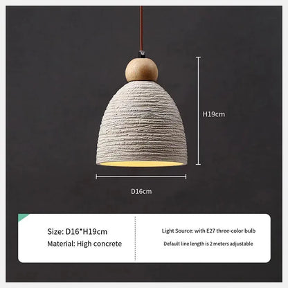 DecorBites™ Concrete Cement Pendant Lights LED E27 Industrial Art Decor Zen Décor