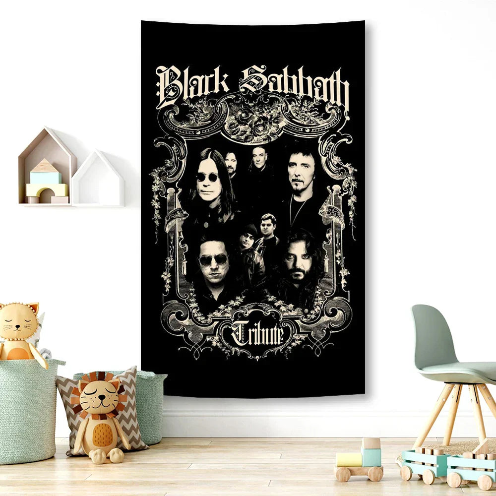DecorBites™ Black Sabbath Metal Band Rock Music Wall Tapestry