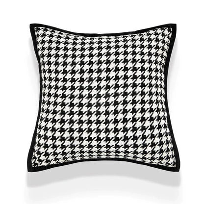 DecorBites™ Camellia Jacquard Embroidery Pillow Cover Luxury Decorative Nordic Living Room