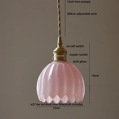 DecorBites™ Blue Glass LED Pendant Light: Modern Nordic Hang Lamp for Living, Dining, Coffee Room