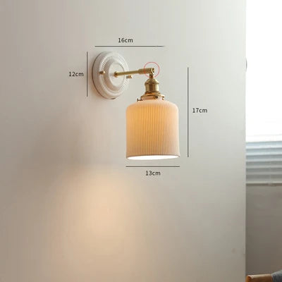 DecorBites™ Ceramic LED Wall Light with Knob Switch, Nordic Modern Design for Bedroom and Bathroom