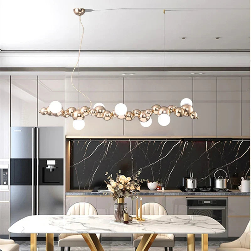 DecorBites™ LED Caterpillar Chandelier: Stylish Long Pendant Lamp for Living Room, Restaurant, Hotel