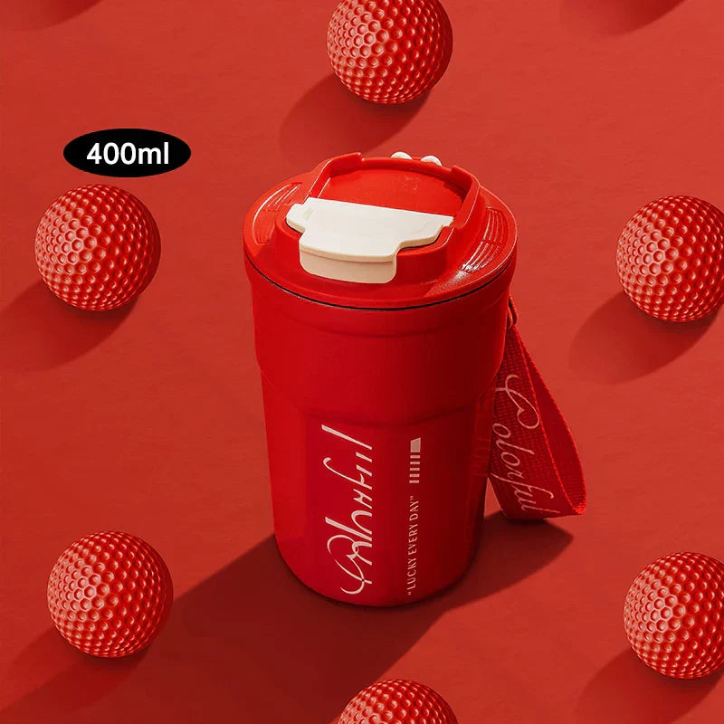 DecorBites™ 400ML Coffee Thermos Bottle Leak-Proof Portable Mug.