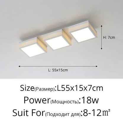 DecorBites™ Black White LED Ceiling Lights Modern Minimalist Bedroom Study Lighting Fixtures