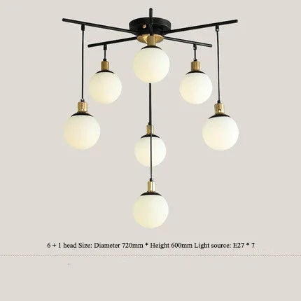 DecorBites™ Art Glass Ball Molecule Chandelier for Living Room, Children's Room, Study & Home Decor
