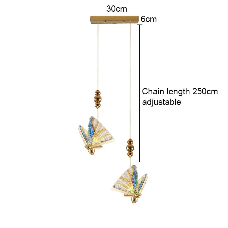 DecorBites™ Acrylic Butterfly Chandelier Ceiling Lamp Indoor Lighting
