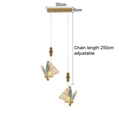 DecorBites™ Acrylic Butterfly Chandelier Ceiling Lamp Indoor Lighting