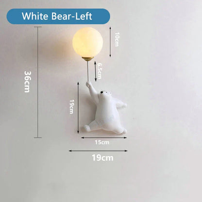 DecorBites™ Bear Night Light: Nordic Cartoon Moon Lamp for Kids Room Decor