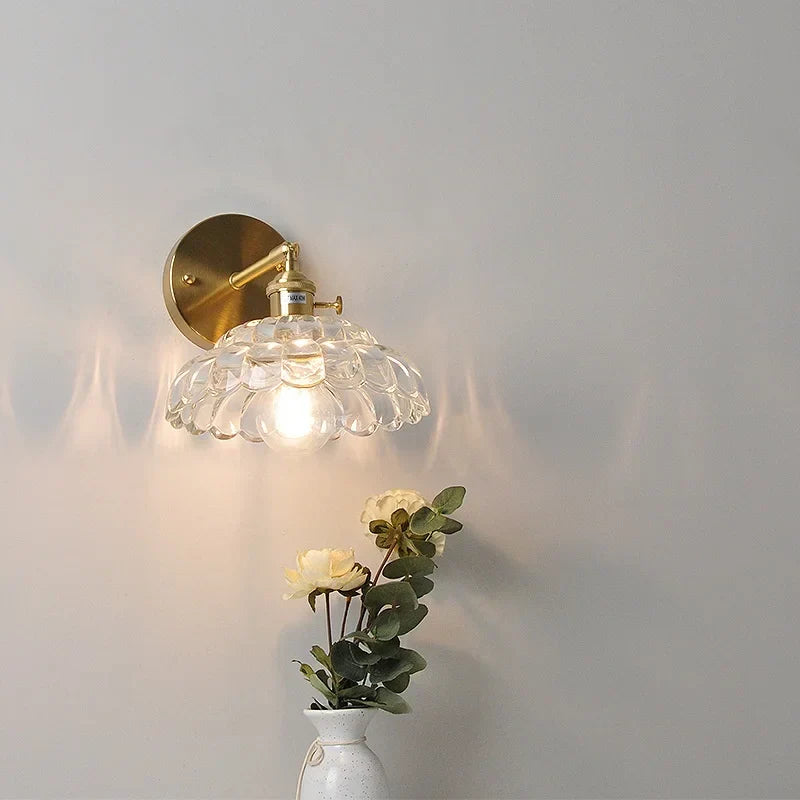 DecorBites™ LED Glass Wall Lights Pull Chain Switch | Nordic Modern Design Bedside Lamp