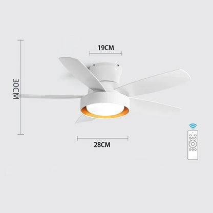 DecorBites™ 5-Blade Ceiling Fan with Remote Control & LED Light - Silent Motor