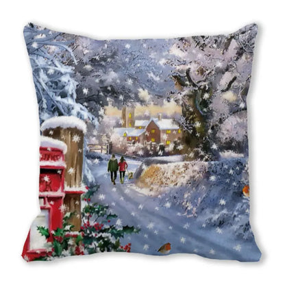 DecorBites™ Christmas Short Plush Pillowcase 45x45cm Home Decor