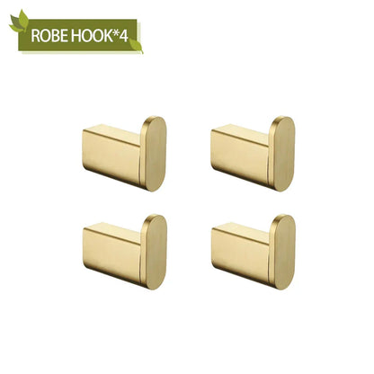 DecorBites™ Bathroom Accessories Set: Towel Strip, Track, Holder, Rack, Hook, Dish, Toilet