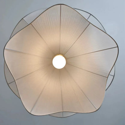 DecorBites™ Cream Fabric LED Pendant Lights - Nordic Minimalist Style Chandelier for Home Decor