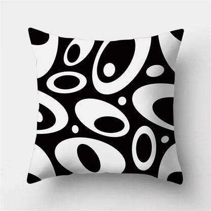DecorBites™ Geometric Stripes Pillowcase 45x45cm Polyester Cushion Cover for Living Room