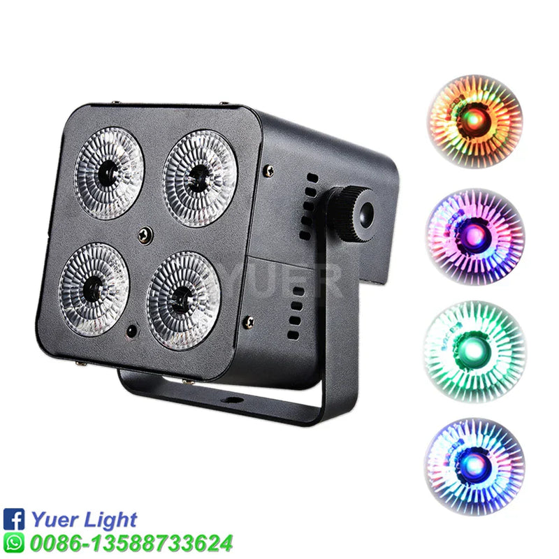 DecorBites™ LED Flat Par 4X10W RGBW Light for Party Wedding Stage Lighting