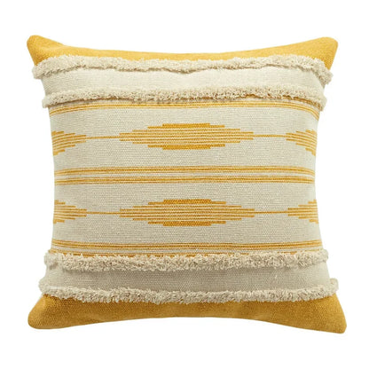 DecorBites™ Geometric Tufted Tufted Cushion Cover Set 45x45cm, Moroccan Style Handmade