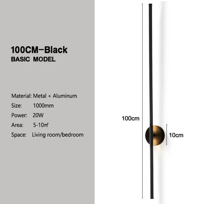 DecorBites™ 360° Rotation LED Wall Lights for Sofa Background, Black Wall Sconce Fixtures