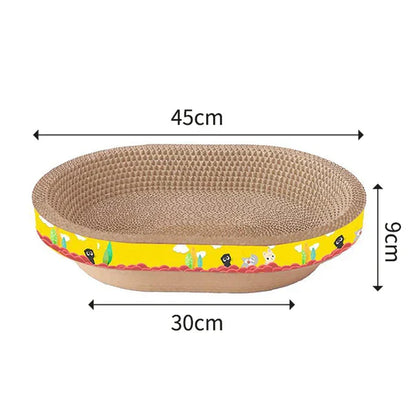 DecorBites™ Cat Scratch Lounge Bed & Training Toy - Cat Scratcher Board for Sharpening Nails