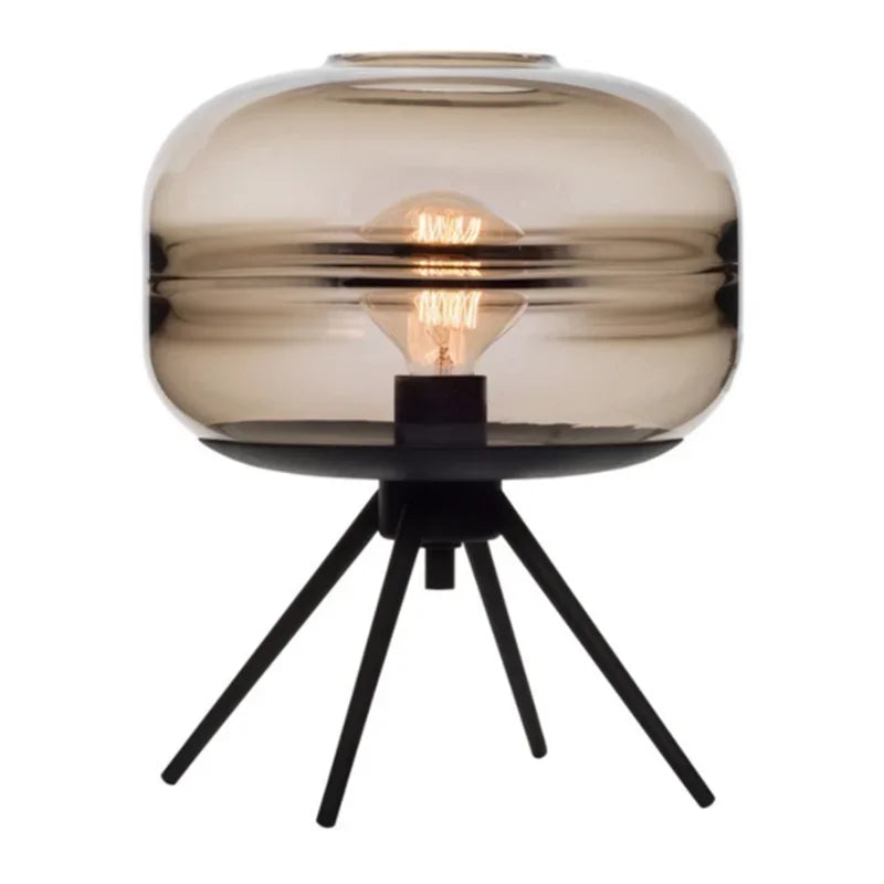 DecorBites™ Glass & Metal Nordic Sofa Desk Lamp for Postmodern Bedroom & Living Room