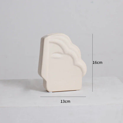 DecorBites™ Irregular Ceramic Vase for Modern Floral Arrangement & Room Decor