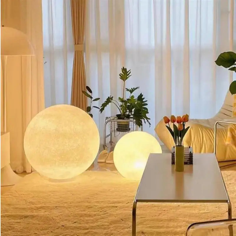 DecorBites™ Cream Moon LED Pendant Chandelier: Modern Living Room Kitchen Bedroom Lighting