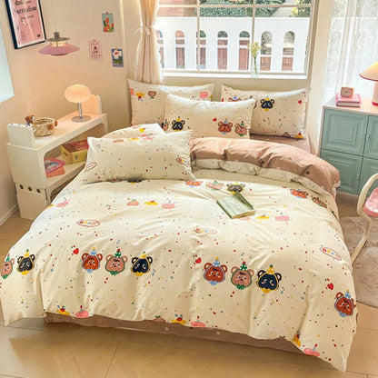DecorBites™ Cartoon Printed Cotton Duvet Cover for Kids & Teens Beddings