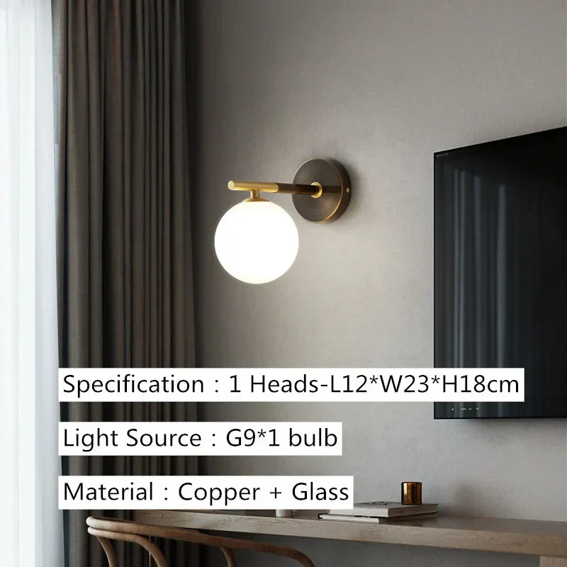 DecorBites™ Glass Ball LED Ceiling Chandelier - Modern Nordic Pendant Light for Living Room