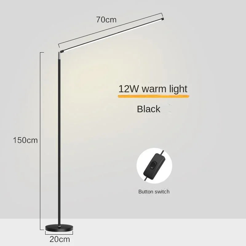 DecorBites™ LED Floor Lamp: Super Bright Minimalist Reading Fixture for Living Room and Bedroom