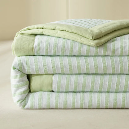 DecorBites™ Jacquard Summer Quilt with Soya Fibre Filling - Soft, High-end Cotton Comforter