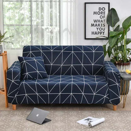 DecorBites™ Colorful Block Sofa Covers: Stretchy Loveseat Sectionals, Couch, Chair Slipcover