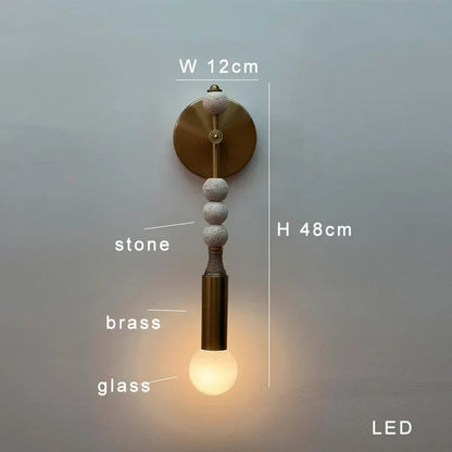 DecorBites™ Brass Marble Ball Wall Sconce LED Dimmable Classic Home Decoration