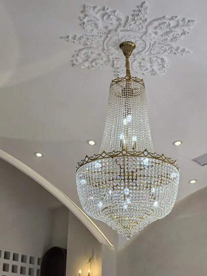 DecorBites™ Crystal LED Chandelier for Living & Dining Room Luxury