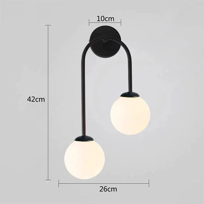 DecorBites™ Glass Ball LED Wall Lamp for Modern Living Room Decor