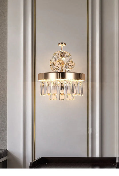 ™ Luxe Crystal Ceiling Chandelier - Elegant Home Decor Hanging Light for Living Room