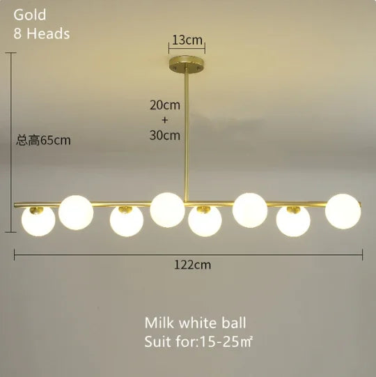 ™ Gold Glass Ball LED Pendant Light for Kitchen Dining Room Lighting