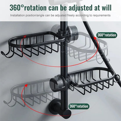 Adjustable Shower Caddy Bathroom and Kitchen Organizer by DecorBites™