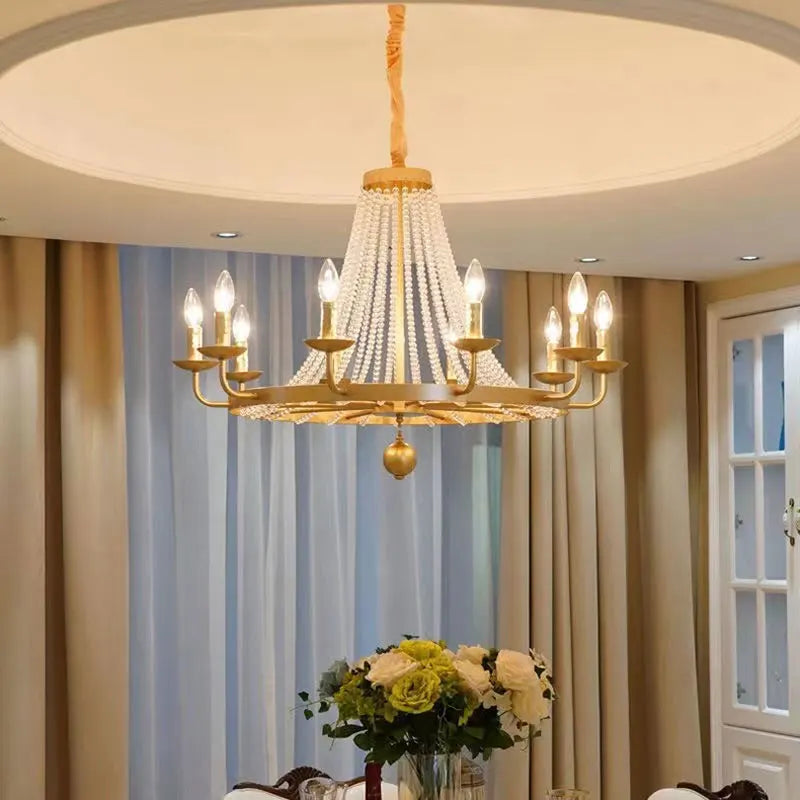 DecorBites™ Country Candle Crystal Chandelier for Home Decoration