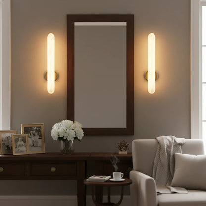 Selune Alabaster Column Wall Light
