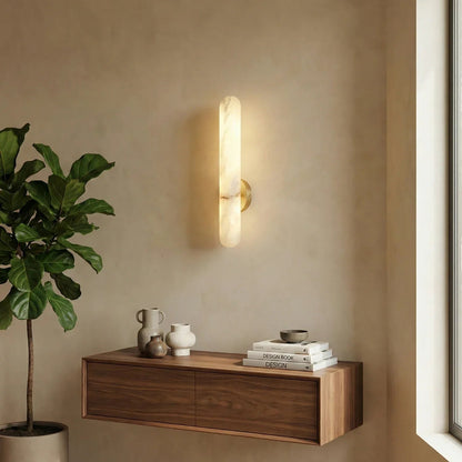 Selune Alabaster Column Wall Light